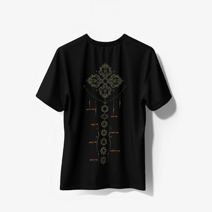 अहं ब्रह्मास्मि - Round Neck Pure Cotton Black T-Shirt