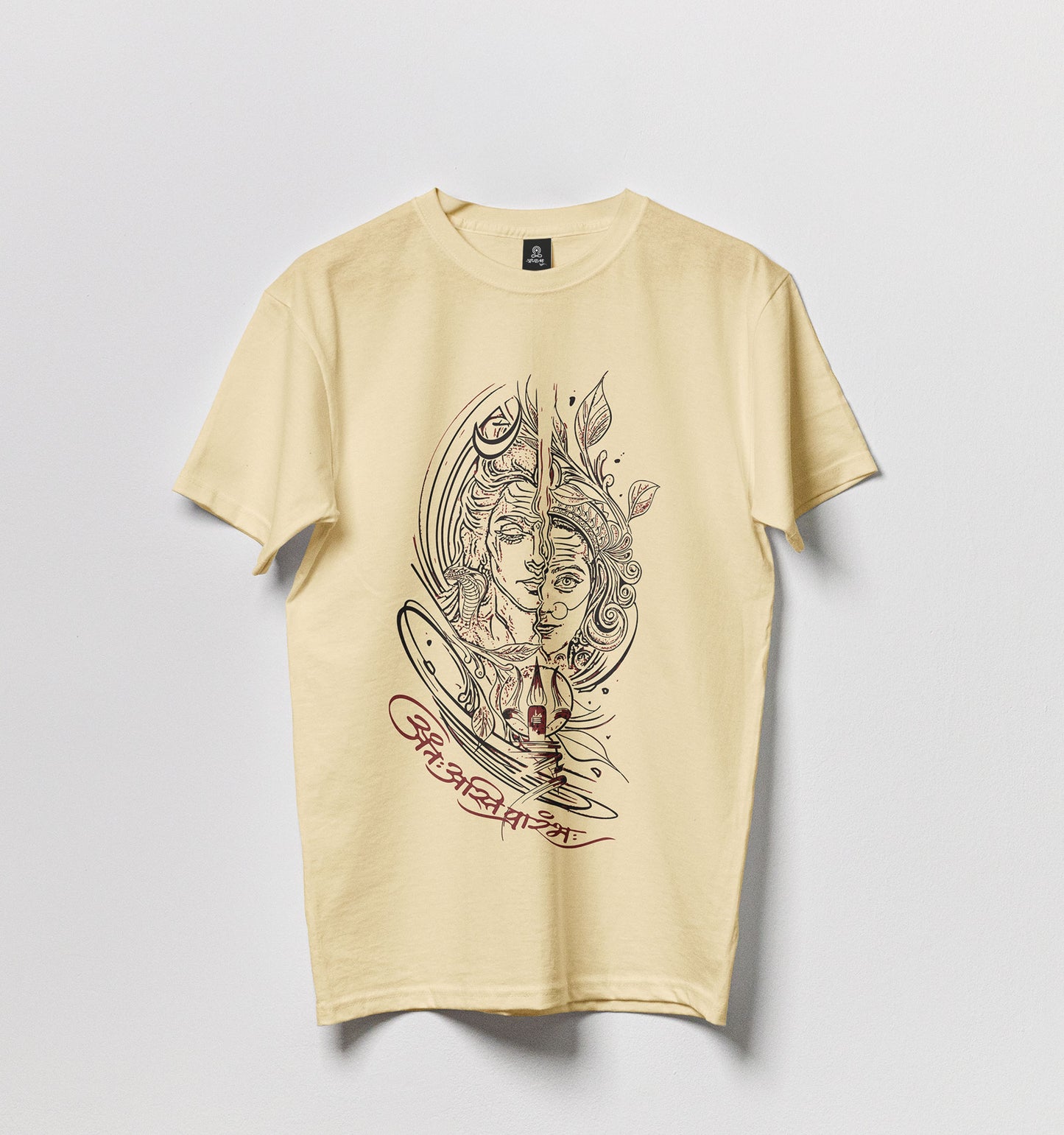 अर्धनारीश्वर - Round Neck Pure Cotton T-Shirt